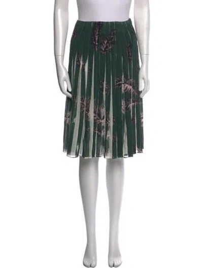 Pre-owned Pucci Silk Knee-length Skirt In Green