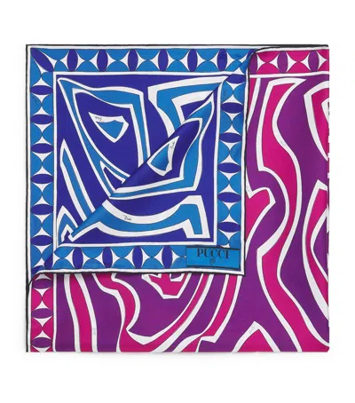 Pucci Silk Labirinto Scarf In Pink