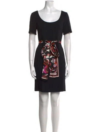 Pre-owned Pucci Silk Long Dress In Black