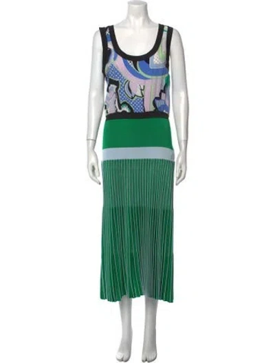 Pre-owned Pucci Silk Long Dress In Blue