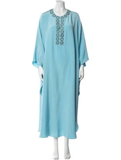 Pre-owned Pucci Silk Long Dress In Blue