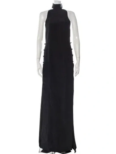 Pre-owned Pucci Silk Long Dress In Gray