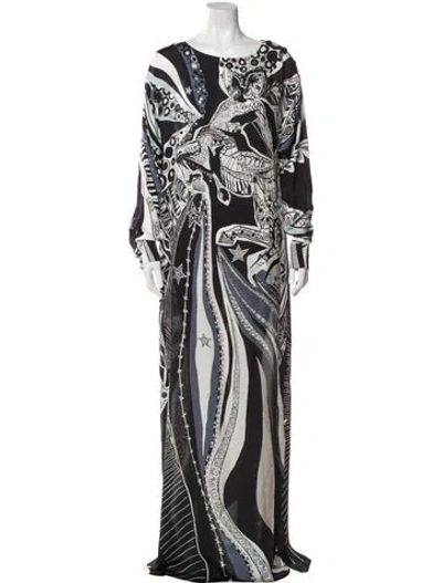 Pre-owned Pucci Silk Long Dress In Multi
