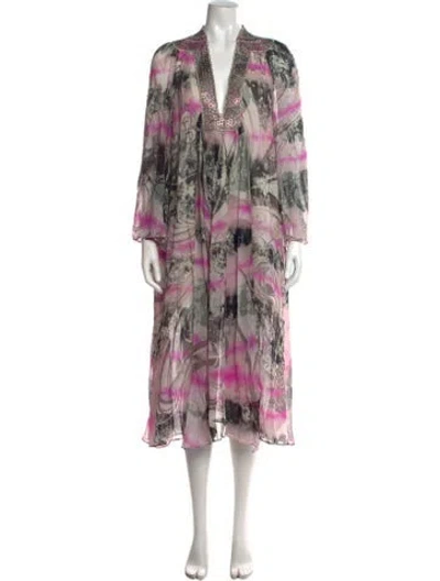 Pre-owned Pucci Silk Long Dress In Multi