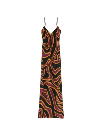 Pucci Silk Long Dress In Multi