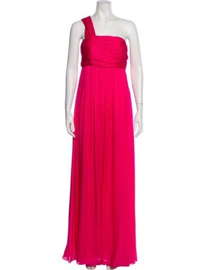 Pre-owned Pucci Silk Long Dress In Pink