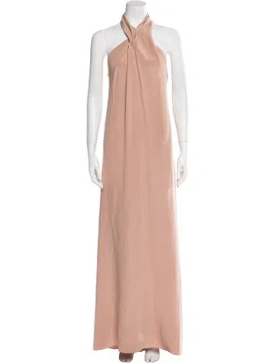 Pre-owned Pucci Silk Long Dress In Pink