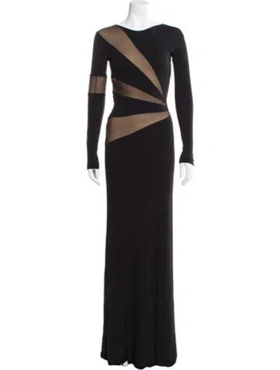 Pre-owned Pucci Silk Long Dress W/ Tags In Black