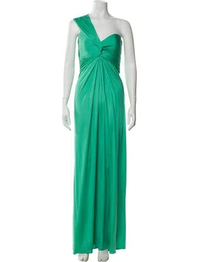 Pre-owned Pucci Silk Long Dress W/ Tags In Green
