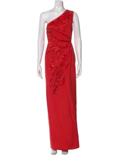 Pre-owned Pucci Silk Long Dress W/ Tags In Red
