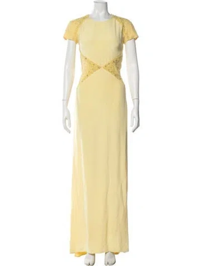 Pre-owned Pucci Silk Long Dress In Yellow