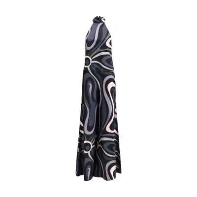 Pucci Silk Long Jumpsuit In Multi