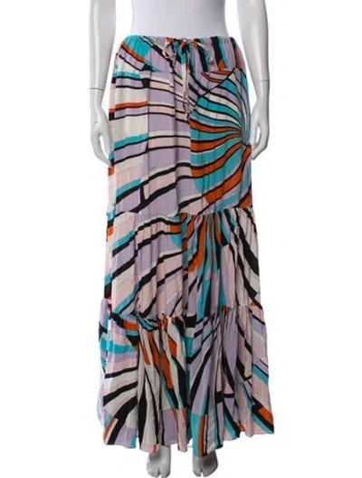 Pre-owned Pucci Silk Long Skirt In Multicolor