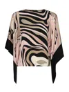 Pucci Print Stretch Viscose Cape In Black