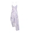 Pucci Silk Marmo Midi Dress In Purple