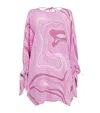 Pucci Silk Marmo Mini Dress In Pink