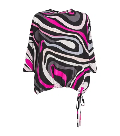 Pucci Silk Marmo Print Blouse