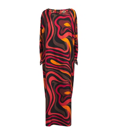 Pucci Silk Marmo Print Kaftan