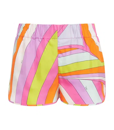Pucci Silk Marmo Shorts