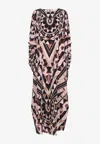 Pucci Nude Manuba-print Silk Crepe Long Caftan In Multi