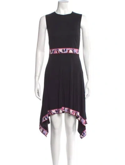 Pre-owned Pucci Silk Midi Length Dress In Black