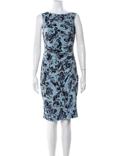 Pre-owned Pucci Silk Midi Length Dress In Blue