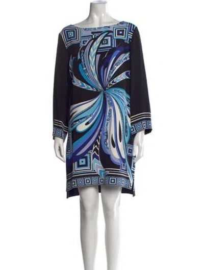Pre-owned Pucci Silk Midi Length Dress In Blue
