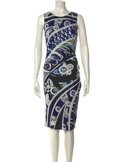 Pre-owned Pucci Silk Midi Length Dress In Multi