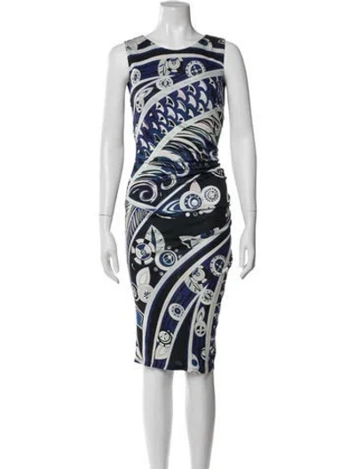 Pre-owned Pucci Silk Midi Length Dress In Multi