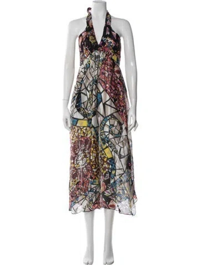 Pre-owned Pucci Silk Midi Length Dress In Multi