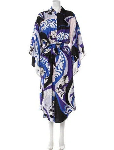 Pre-owned Pucci Silk Midi Length Dress In Multi