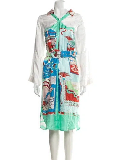 Pre-owned Pucci Silk Midi Length Dress In Multicolor