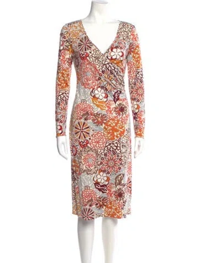 Pre-owned Pucci Silk Midi Length Dress In Neutral