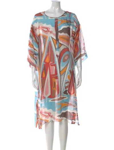 Pre-owned Pucci Silk Midi Length Dress In Neutral