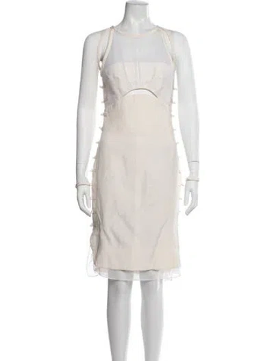 Pre-owned Pucci Silk Midi Length Dress In Neutrals