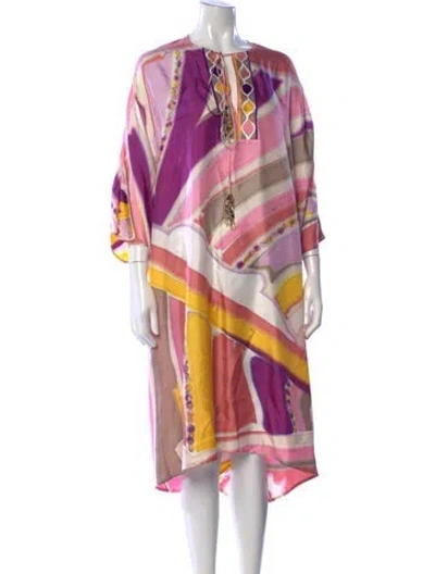 Pre-owned Pucci Silk Midi Length Dress In Pink
