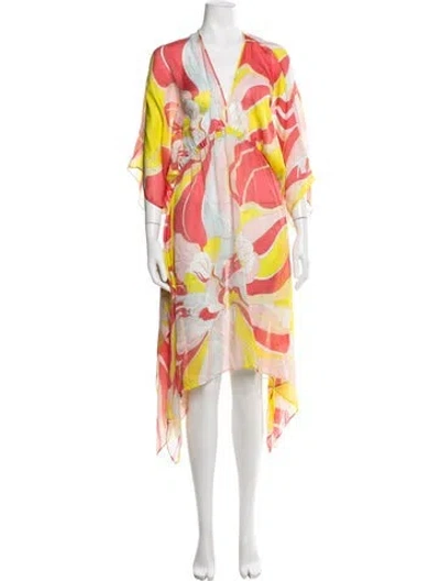 Pre-owned Pucci Silk Midi Length Dress In Pink
