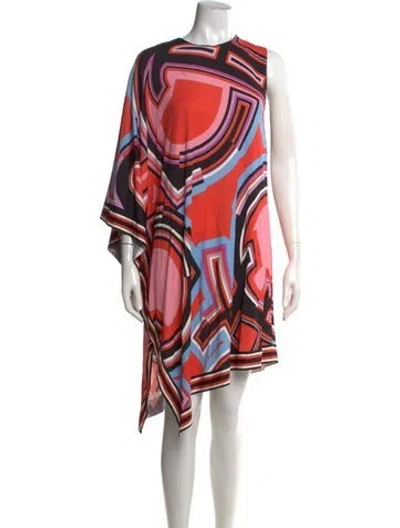 Pre-owned Pucci Silk Midi Length Dress In Pink