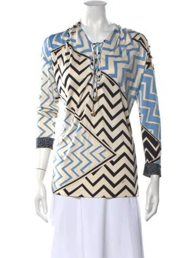Pre-owned Pucci Silk Midi Length Dress In White