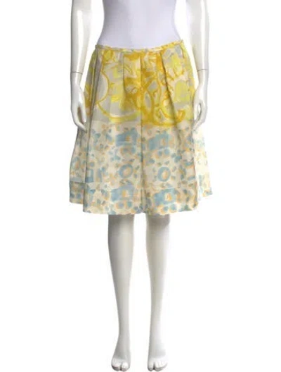 Pre-owned Pucci Silk Midi Length Skirt In Neutral