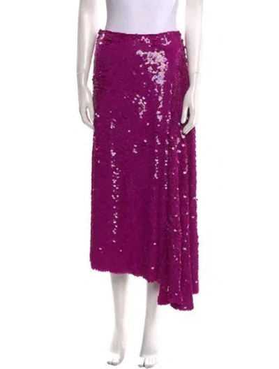 Pre-owned Pucci Silk Midi Length Skirt W/ Tags In Purple