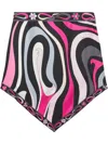 Pucci Silk Midi Skirt In Black