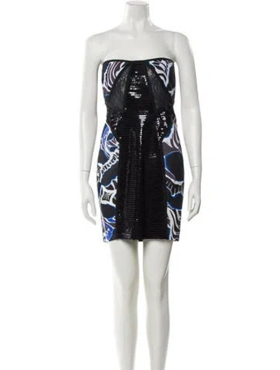 Pre-owned Pucci Silk Mini Dress In Black