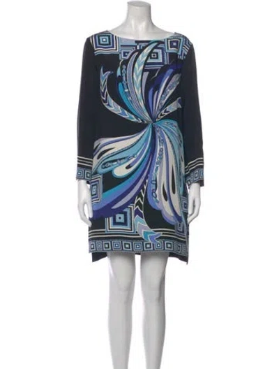 Pre-owned Pucci Silk Mini Dress In Black