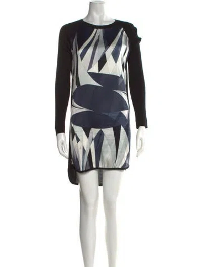 Pre-owned Pucci Silk Mini Dress In Black