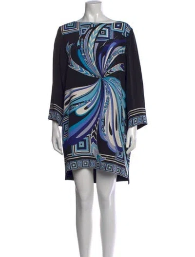 Pre-owned Pucci Silk Mini Dress In Black