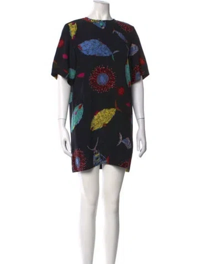 Pre-owned Pucci Silk Mini Dress In Black