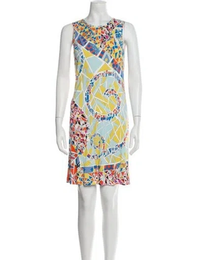 Pre-owned Pucci Silk Mini Dress In Blue
