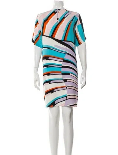 Pre-owned Pucci Silk Mini Dress In Blue