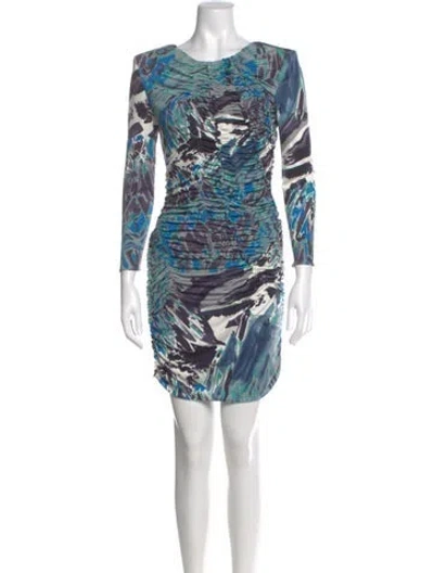 Pre-owned Pucci Silk Mini Dress In Blue